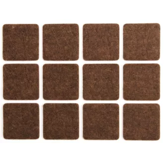   VOREL Pad picior de mobilier autoadeziv antiderapant maro pătrat 28 x 28 mm (20 buc)
