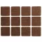 VOREL Pad picior de mobilier autoadeziv antiderapant maro pătrat 28 x 28 mm (20 buc)