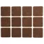 VOREL Pad picior de mobilier autoadeziv antiderapant maro pătrat 28 x 28 mm (20 buc)