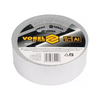VOREL Bandă adezivă din aluminiu 48 mm x 50 m
