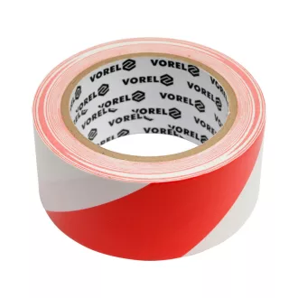 VOREL Banda de marcare autoadeziva rosu-alb 48 mm x 33 m PVC