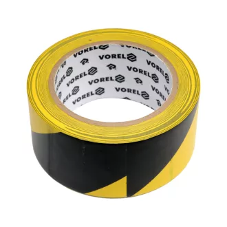  VOREL Banda de marcare autoadeziva negru-galben 48 mm x 33 m PVC