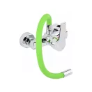 FALA Baterie chiuveta cu teava flexibila verde montata pe perete + accesorii