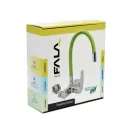 FALA Baterie chiuveta cu teava flexibila verde montata pe perete + accesorii