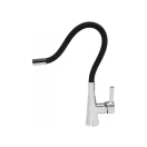 FALA Baterie chiuveta cu teava flexibila neagra + accesorii