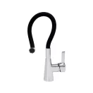 FALA Baterie chiuveta cu teava flexibila neagra + accesorii