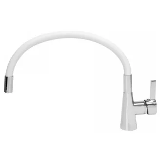 FALA Baterie chiuveta cu teava flexibila alba + accesorii