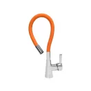 FALA Baterie chiuveta cu teava flexibila portocalie + accesorii