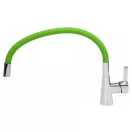 FALA Baterie chiuveta cu teava flexibila verde + accesorii