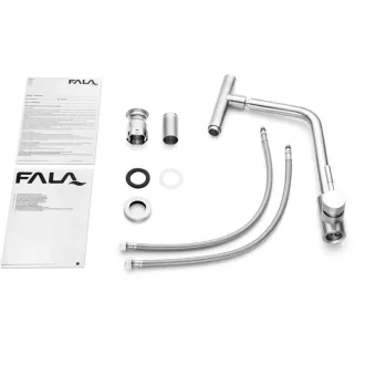 FALA Baterie chiuveta + accesorii inox Steely3