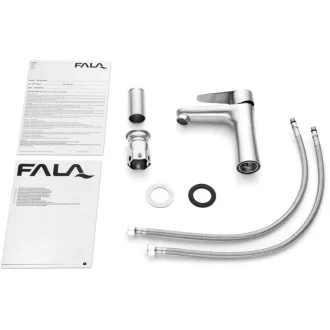 FALA Baterie lavoar + accesorii inox Steely2