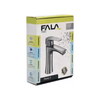 FALA Baterie lavoar + accesorii inox Steely3