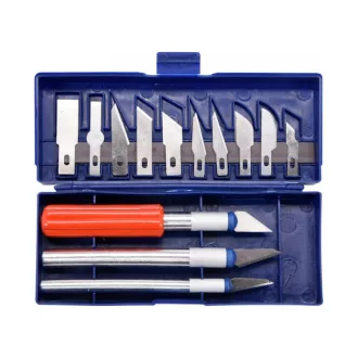 Set cuțite modelat sculptură în lemn 16 piese