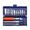 Set cuțite modelat sculptură în lemn 16 piese