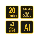 VOREL Pompa butoi rotativa 20 litri/minut aluminiu
