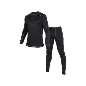   L.BRADOR 730P Set îmbrăcăminte termică (bluză și pantaloni) negru M