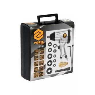 VOREL Set șofer pneumatic și accesorii 16 piese 1/2"