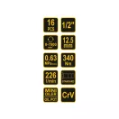 VOREL Set șofer pneumatic și accesorii 16 piese 1/2"