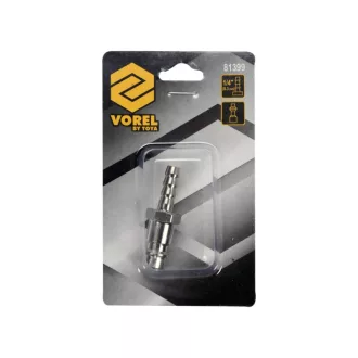   VOREL Racord rapid tată pentru furtun pneumatic cu capăt de țeavă de 1/4".