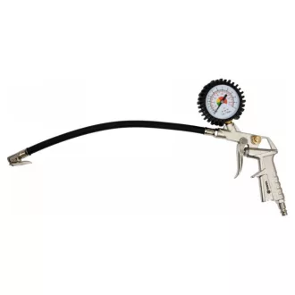VOREL Pistol de suflat anvelope cu manometru 0-12 bar