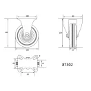 VOREL Roata industriala Furca fixa 100 mm 60 kg