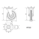 VOREL Roată industrială cu frână de furcă pivotantă 100 mm 60 kg