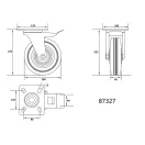 VOREL Roată industrială cu frână de furcă pivotantă 200 mm 150 kg