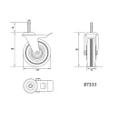 VOREL Roată industrială cu frână de furcă pivotantă 125 mm 100 kg