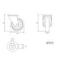 VOREL Furcă pivotantă industrială roată 100 mm 45 kg