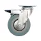 VOREL Roată industrială cu frână de furcă pivotantă 100 mm 45 kg