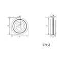 VOREL Roata industriala 75 mm 40 kg