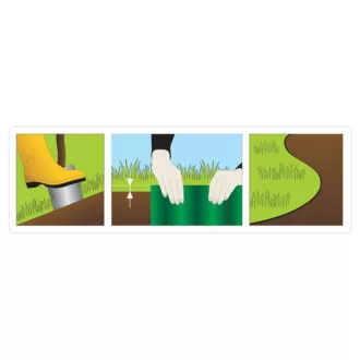 Bord de gazon FLO Garden maro 100 mm x 9 m