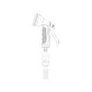 Pistol de udare FLO cu inserție de zinc, 7 funcții