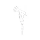 Pistol de udare FLO cu inserție de zinc, 7 funcții