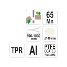 FLO tăietor de ramuri mâner telescopic 690 - 1030 mm/40 mm tăietor acoperit cu teflon
