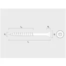 Șurub PAL CELO VELOX 4,0 x 70 mm, filet complet, PZ, zinc alb (200 buc)