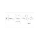 Șurub PAL CELO VELOX 6,0 x 40 mm, filet complet, PZ, zinc galben (175 buc)