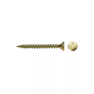   Șurub PAL CELO VELOX 6,0 x 50 mm, filet complet, PZ, zinc galben (150 buc)