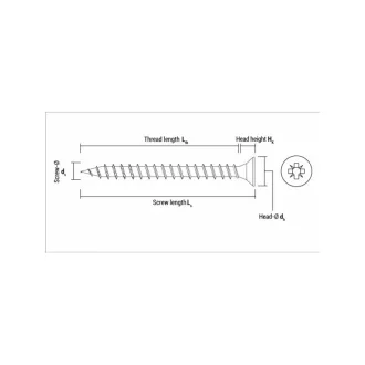   Șurub PAL CELO VELOX 6,0 x 50 mm, filet complet, PZ, zinc galben (150 buc)