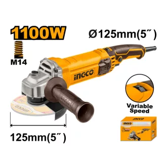 INGCO Polizor unghiular 125 mm 1100 W cu reglare turație