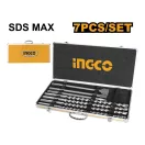 INGCO Set burghiu și daltă pentru roci 7 piese SDS-Max