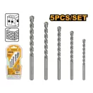 INGCO Set de burghie pentru roci 5 piese 4-10 mm cilindrice