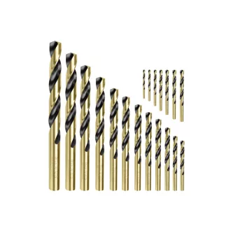   INGCO Set de burghie elicoidale 19 piese 1-10 mm HSS cilindric
