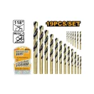 INGCO Set de burghie elicoidale 19 piese 1-10 mm HSS cilindric