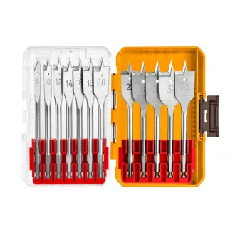 INGCO Set de burghie plate 12 bucăți cu prindere bit