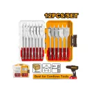 INGCO Set de burghie plate 12 bucăți cu prindere bit