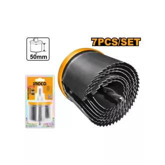 Set de găuritori INGCO de 7 piese 26-63 mm