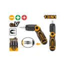 INGCO Set de șurubelnițe cu clichet 13 piese CrV