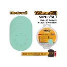 INGCO Disc abraziv cu prindere velcro 125 mm cu 8 găuri (50 buc)
