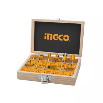 INGCO Set de freze superioare 12 piese 6 mm